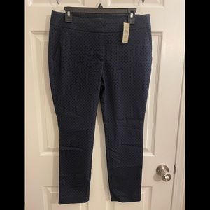 LOFT Julie Navy Dot Pant